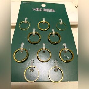 Wild Fable Gold Ring Stackable Set NWT